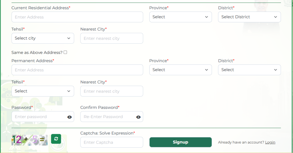 PAVE Application Form Filling